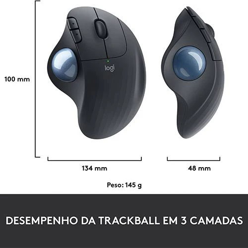 Rato Wireless Logitech Ergo M575S Trackball - Preto Grafite - Image 10