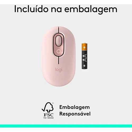 Rato Wireless Logitech Pop - Rosa - Image 8