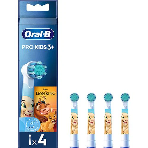 Recargas para Escovas de Dentes Elétrica Criança Oral-B Pro Kids 3+ Rei Leão - 4 Unidades
