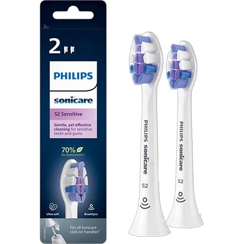 Recargas para Escovas de Dentes Elétrica Philips HX6052/10 Sonicare S2 Sensitive - Branco