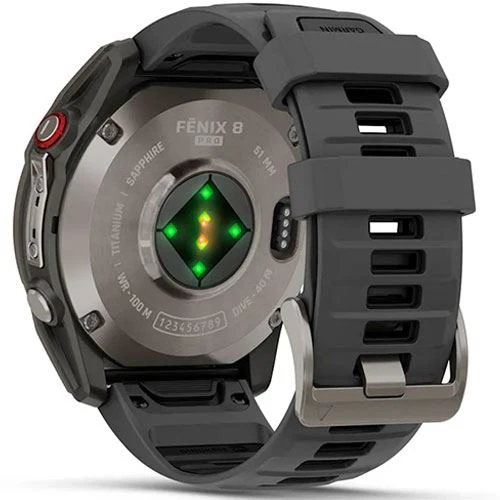 Relógio Desportivo Garmin Fénix 8 Pro - 51mm - Titânio | Bracelete Silicone Preta - Image 10