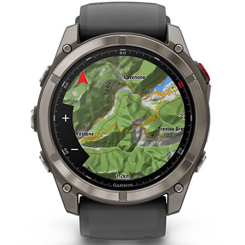 Relógio Desportivo Garmin Fénix 8 Pro - 51mm - Titânio | Bracelete Silicone Preta - Image 5
