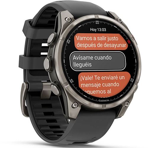 Relógio Desportivo Garmin Fénix 8 Pro - 47mm - Titânio | Bracelete Silicone Preta - Image 3