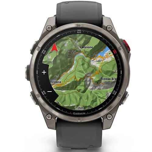 Relógio Desportivo Garmin Fénix 8 Pro - 47mm - Titânio | Bracelete Silicone Preta - Image 5