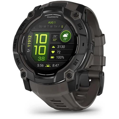Relógio Desportivo Garmin Instinct 3 50mm AMOLED - Preto/Carvão