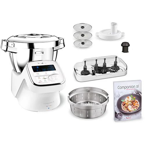 Robot de Cozinha Moulinex i-Companion XL + Cortador/Ralador - Branco Metalizado - Image 2