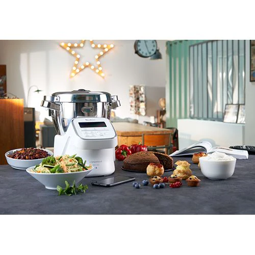 Robot de Cozinha Moulinex i-Companion XL + Cortador/Ralador - Branco Metalizado - Image 3
