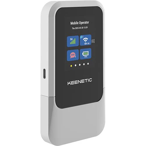 Router Keenetic Roamer 5G (KN-5210) 5G Hotspot com Wi-Fi 6 | Branco | Cinzento - Image 2