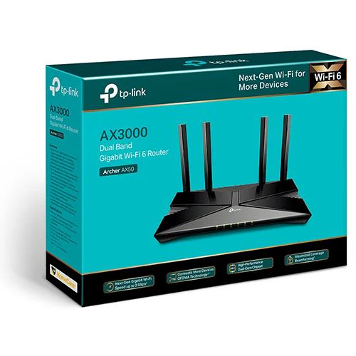 Router Tp-link AX3000 Dual Band Gigabit Wi-Fi 6 - Preto - Image 4