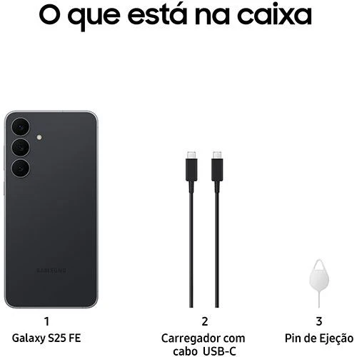 Samsung Galaxy S25 FE - 256GB - Preto Noturno - Image 7