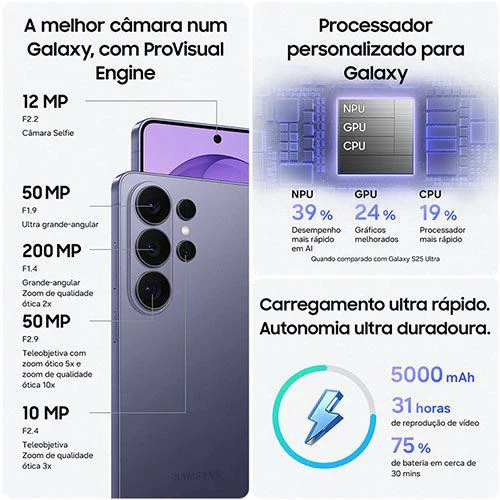 Samsung Galaxy S26 Ultra - 512GB - Preto - Image 3