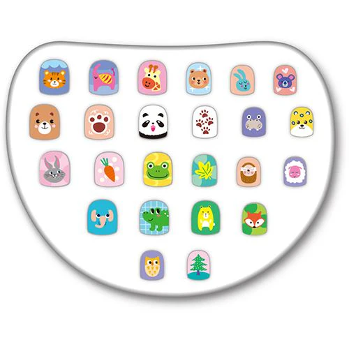 Set 24 Unhas Autocolantes - Press-On Nails: Animal Kingdom - Avenir | Sig Toys - Image 2