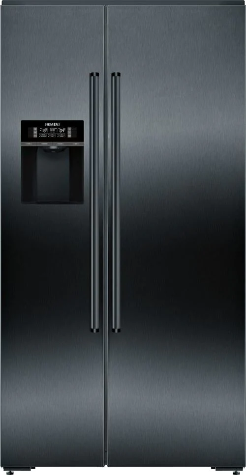 Frigorífico Americano Siemens KA92DHXFP | 178x91x73 cm | 376 L | F | Preto