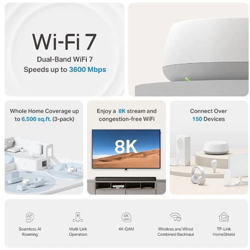 Sistema Mesh TP-Link Deco BE22 BE3600 Dual-Band WiFi 7 (Pack-2) - Image 3