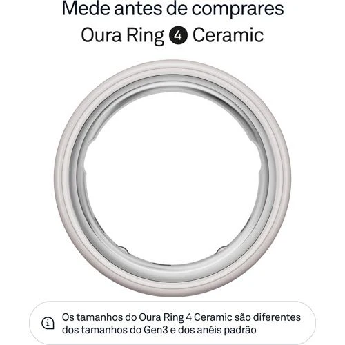 Smart Ring Oura Ring 4 Ceramic - Cloud - Tamanho 5 - Image 2