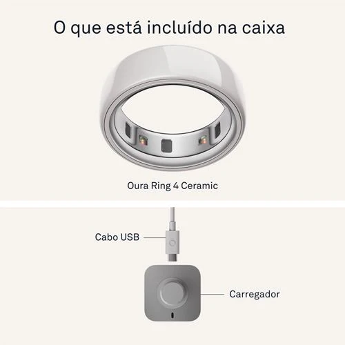 Smart Ring Oura Ring 4 Ceramic - Cloud - Tamanho 5 - Image 4