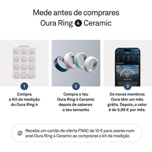 Smart Ring Oura Ring 4 Ceramic - Cloud - Tamanho 6 - Image 3