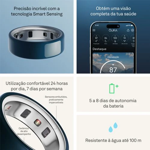 Smart Ring Oura Ring 4 Ceramic - Midnight - Tamanho 12 - Image 6