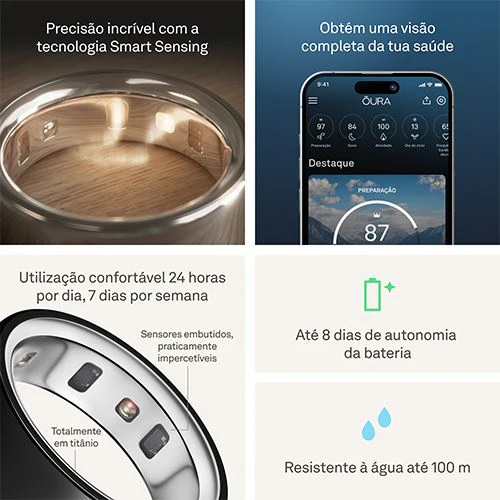 Smart Ring Oura Ring4 - Black - Tamanho 14 - Image 6