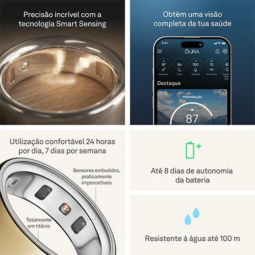 Smart Ring Oura Ring4 - Gold - Tamanho 10 - Image 7