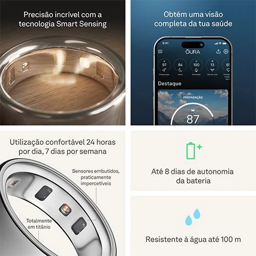 Smart Ring Oura Ring4 - Silver - Tamanho 15 - Image 7