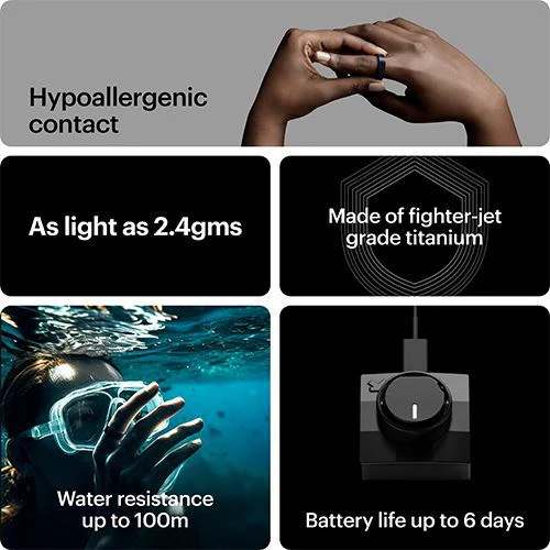 Smart Ring Ultrahuman Ring Air - Space Silver - Tamanho 9 (19.06 mm) - Image 8