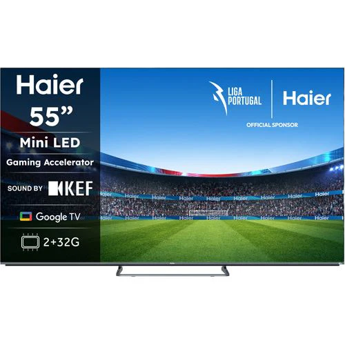 Smart TV Haier 55" Mini-LED UHD 4K H55M80FUX Google TV - 140cm