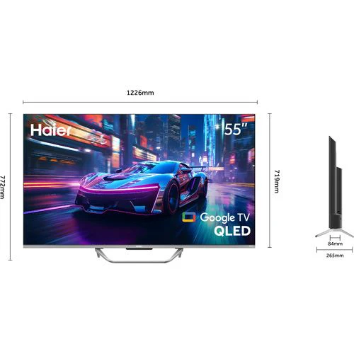 Smart TV Haier 55" QLED UHD 4K H55Q80FUX Google TV - 140cm - Image 9