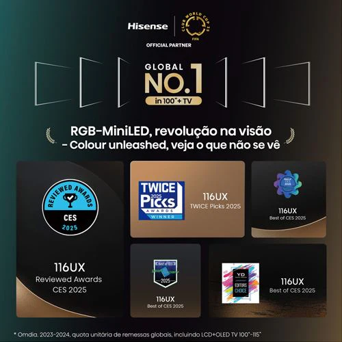 Smart TV Hisense 100" RGB Mini-LED UHD 4K 100UXQ - 252cm - Image 18