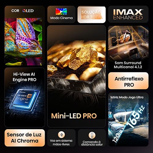 Smart TV Hisense 75" Mini-LED ULED 4K 75U8Q (2025) - 190cm - Image 3