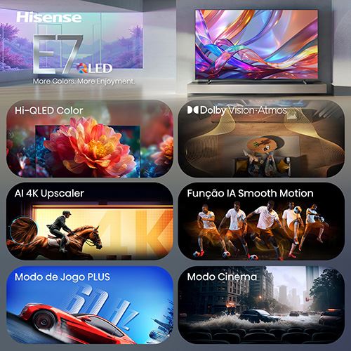 Smart TV Hisense 75" QLED UHD 4K 75E7S - 189cm - Image 3