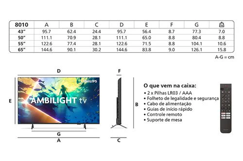Smart TV Philips Ambilight 43" LED UHD 4K 43PUS8010/12 - 109cm - Image 12
