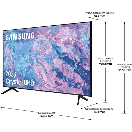 Smart TV Samsung 75" LED UHD 4K 75CU7105 190cm - Image 2