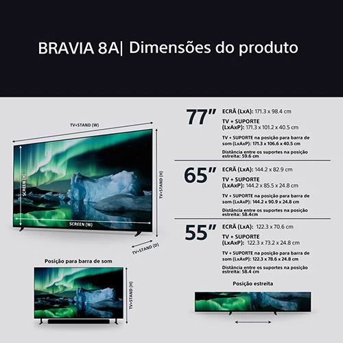Smart TV Sony 55" BRAVIA 8A OLED UHD 4K K-55XR8A Google TV - 140cm - Image 19