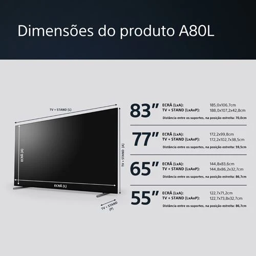 Smart TV Sony 65" OLED UHD 4K 65A80L 165cm - Outlet - Grade A - Image 6