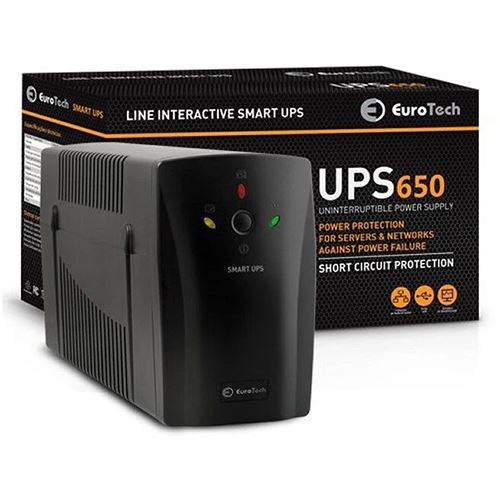 Smart UPS EuroTech 650VA - 390W - Preto