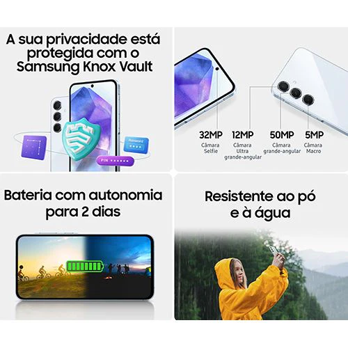 Smartphone Samsung Galaxy A55 5G - 256 GB - Azul Gelo - Image 6