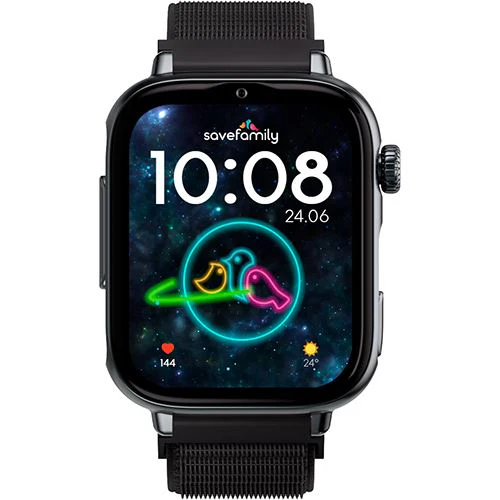 Smartwatch 4G para Criança Savefamily Savewatch Plus 2 - Silver Black / Black Night (Preto)