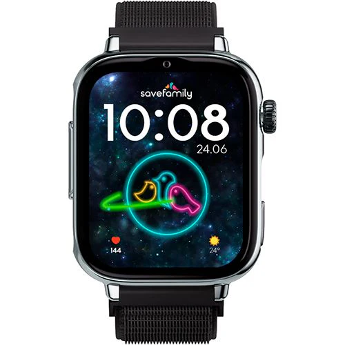 Smartwatch 4G para Criança Savefamily Savewatch Plus 2 - Silver / Black Night (Preto)