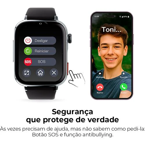 Smartwatch 4G para Criança Savefamily Savewatch Plus 2 - Silver / Black Night (Preto) - Image 5