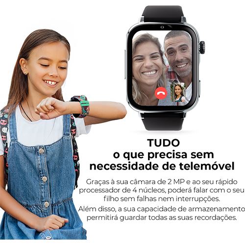 Smartwatch 4G para Criança Savefamily Savewatch Plus 2 - Silver / Tribeca (Azul / Rosa) - Image 12