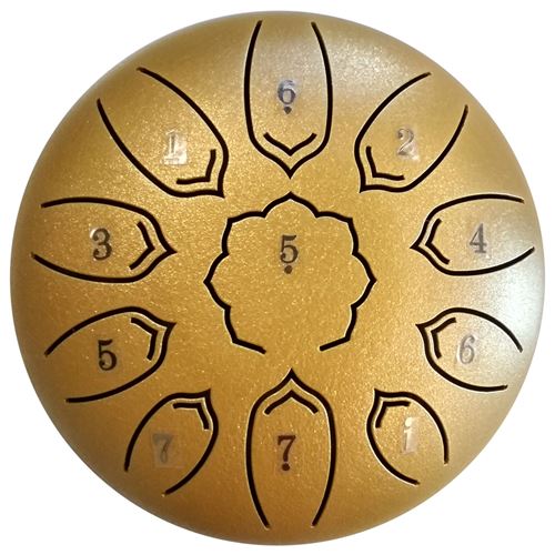 Steel Tongue Drum STD6/8N Dourado - Fzone
