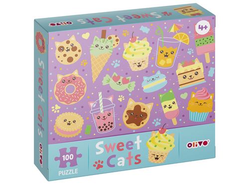 Puzzle Sweet Cats 100 Peças - Olivo