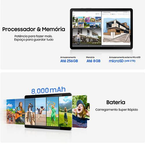 Tablet Samsung Galaxy Tab S10 Lite - 10.9" - 5G - 128GB - Cinzento - Image 3
