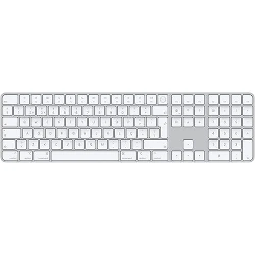Novo Teclado Apple Magic Keyboard com Touch ID e  Teclado Numérico para Mac com Processador M1 - Português