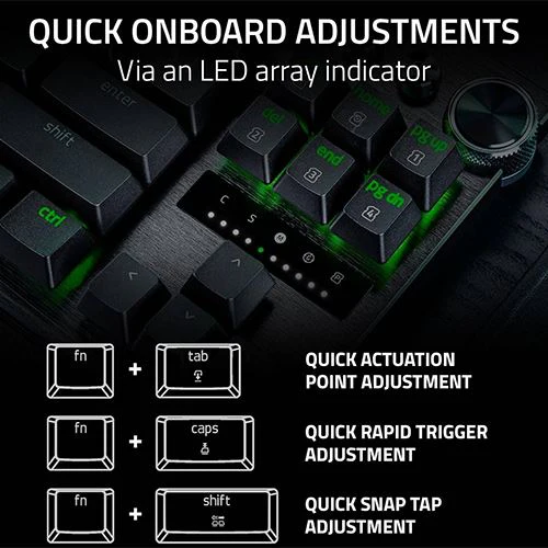 Teclado Gaming Mecânico Razer Huntsman V3 Pro 8KHz Preto - Layout US - Image 5