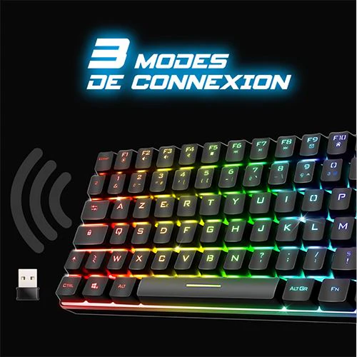Teclado Gaming SOG Elite K70 Wireless - Preto - Layout PT - Image 4