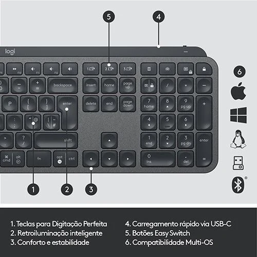 Teclado Logitech Mx Keys - Layout PT - Image 9