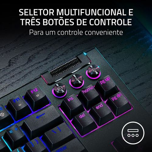 Teclado Wireless Razer Blackwidow V4 Tenkeyless Orabge Switch RGB - Layout US - Image 8