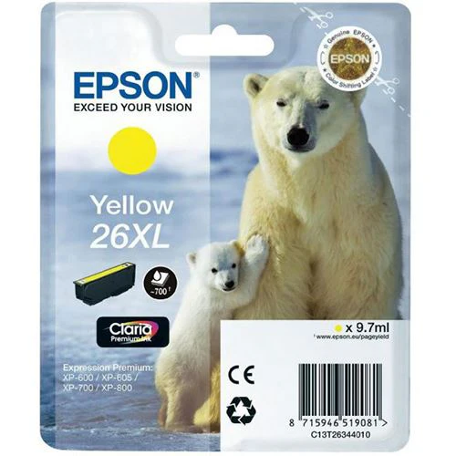 Tinteiro Epson 26XL - C13T26344012 - Amarelo